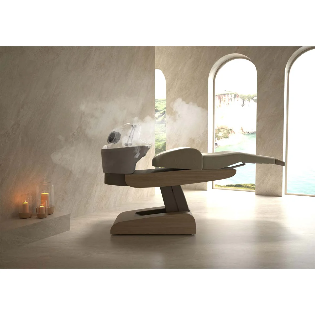 Bac HEAVEN Massage Air + Igloo Shirodara + Vapomist 1 + Repose-tête - Image 9