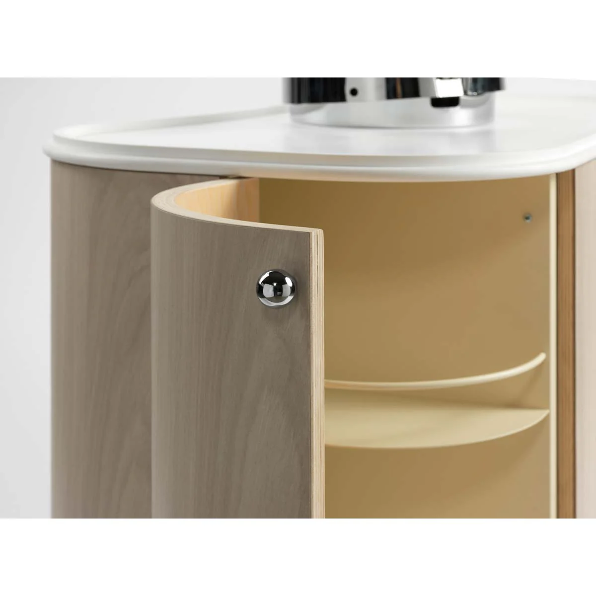 Bac HUB sur Roulettes Plateau Blanc Cuvette Blanche - Image 5