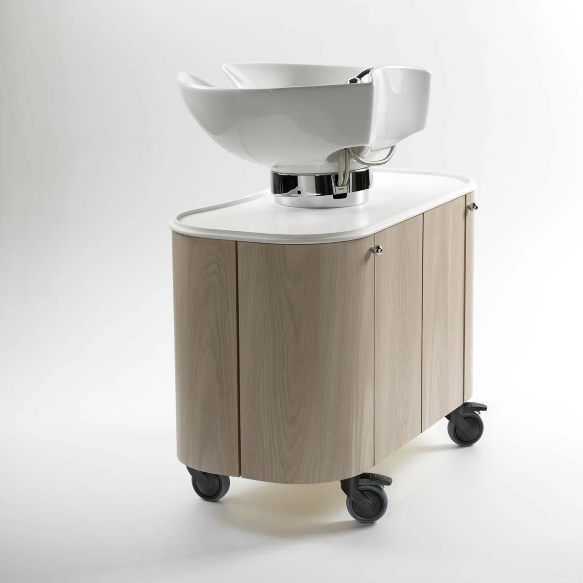 Bac HUB sur Roulettes Plateau Blanc Cuvette Blanche - Image 8