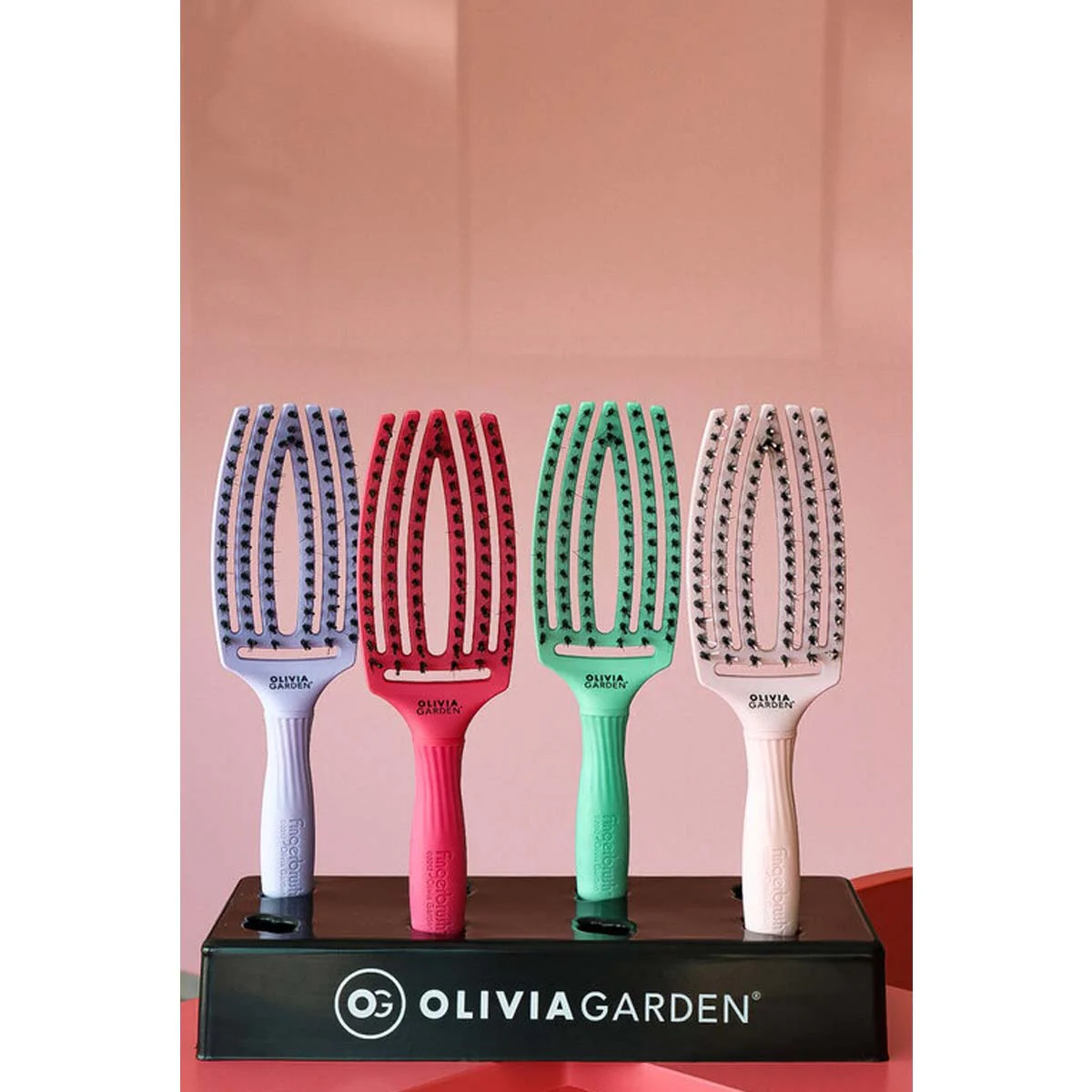 Brosse FINGERBRUSH CARE ICONIC Hot Pink Sanglier & Nylon Taille M - Image 5