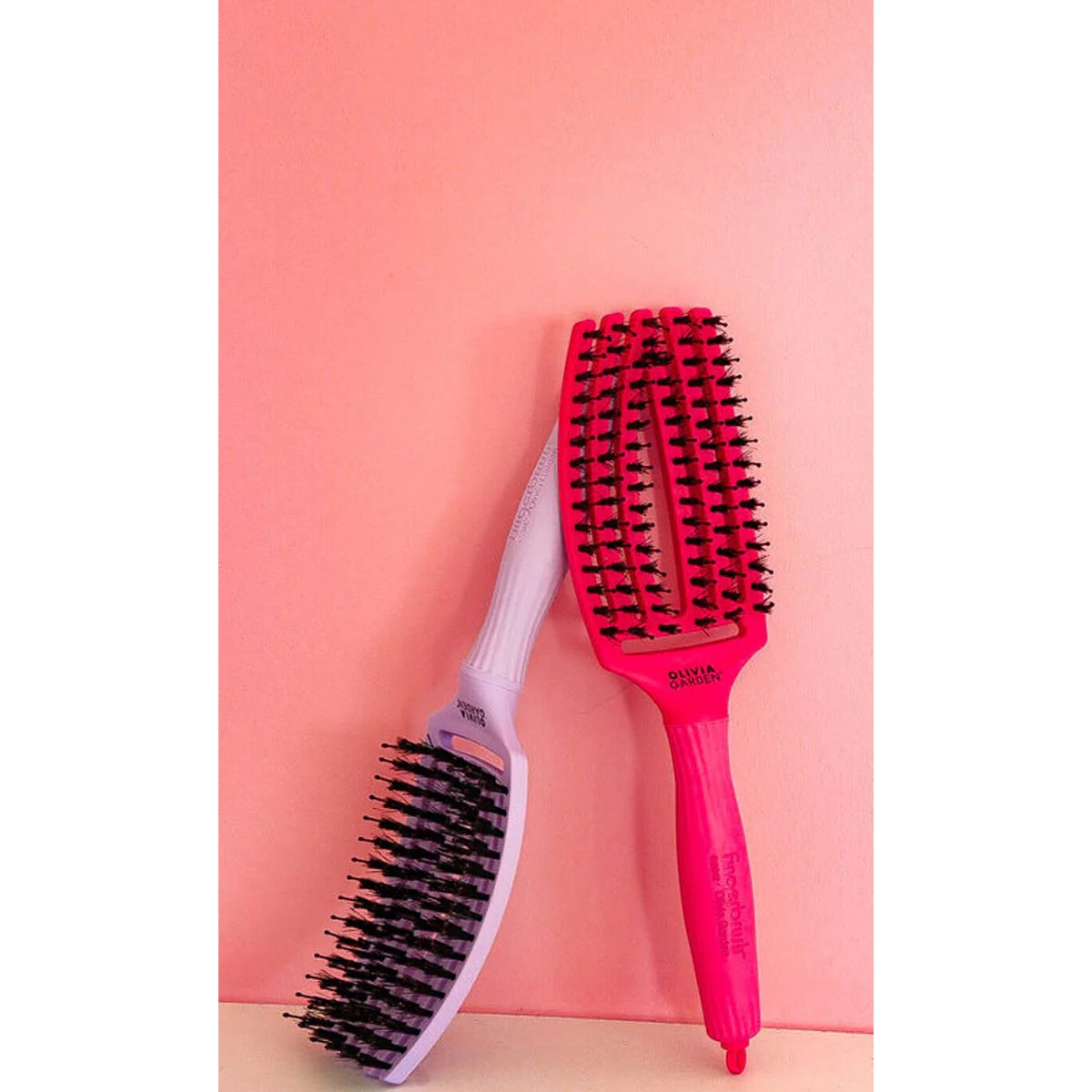 Brosse FINGERBRUSH CARE ICONIC Hot Pink Sanglier & Nylon Taille M - Image 7