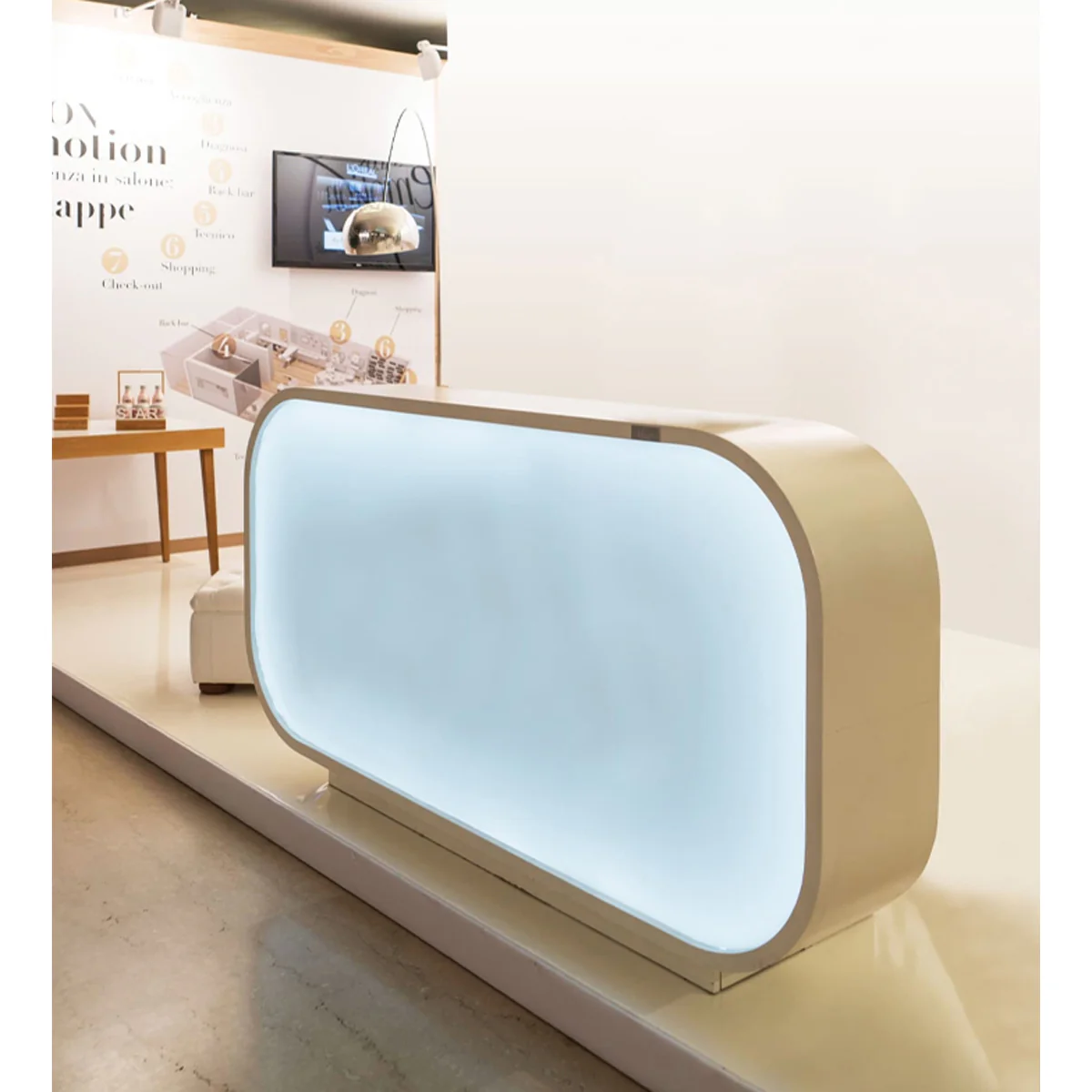 Caisse ECO GREEN Laqué Ivoire ou Noire Rétroéclairée LED - Image 3