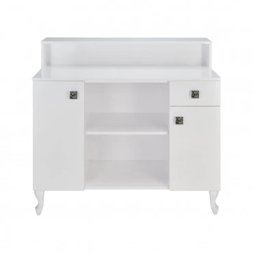 Caisse MADAME Matelassée avec Boutons Structure Blanc Gloss - Image 3