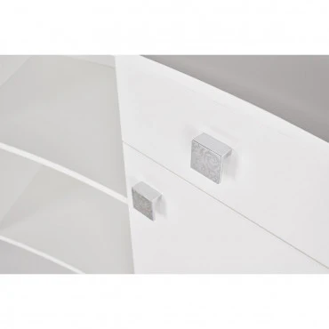 Caisse OBSESSION II Matelassée Cristaux Swarovski Structure Blanc Gloss - Image 5