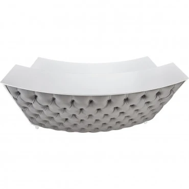 Caisse ROYAL II Matelassée avec Boutons Structure  Blanche Gloss - Image 3