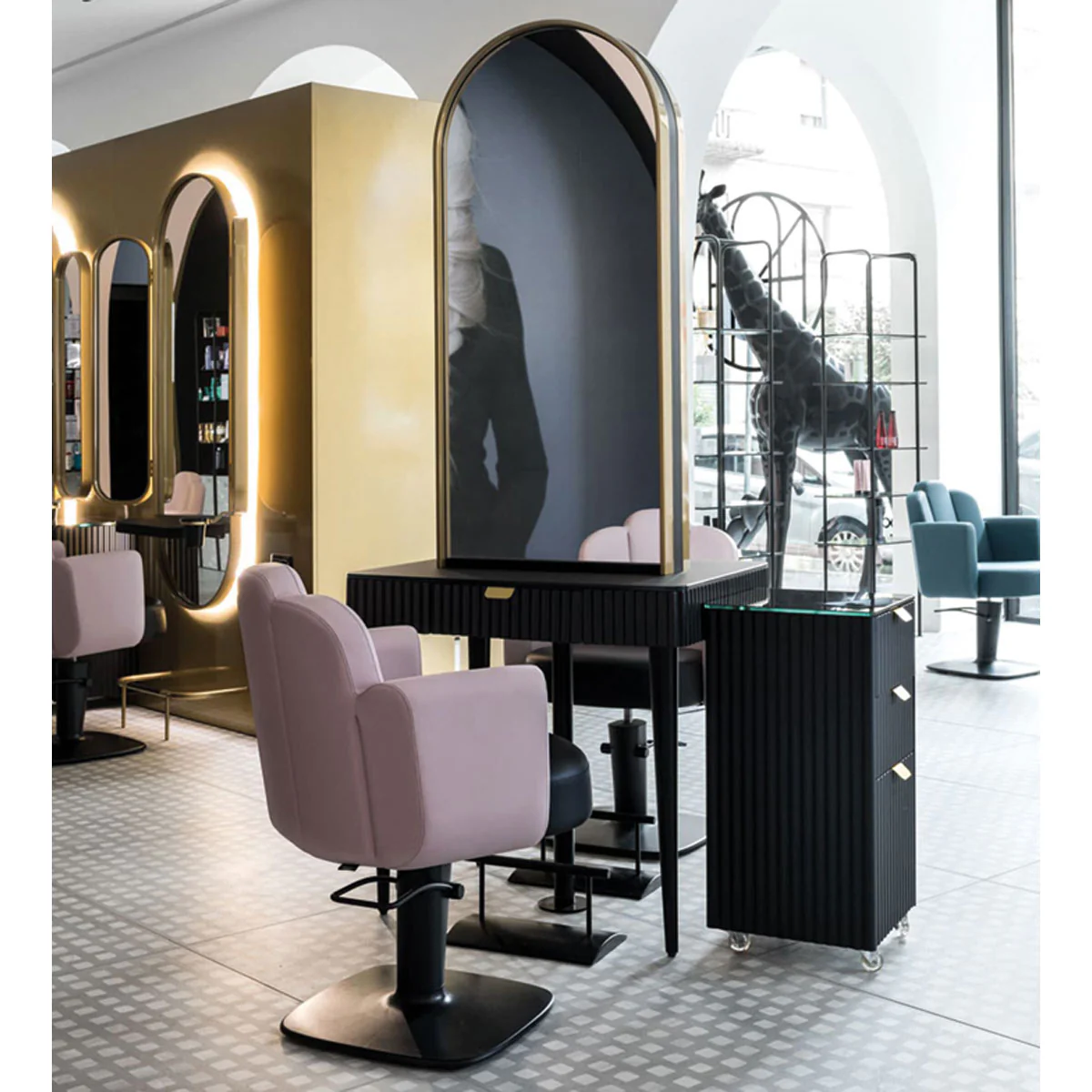 Coiffeuse SARAH Easy Centrale 2 Places Noir - Image 2