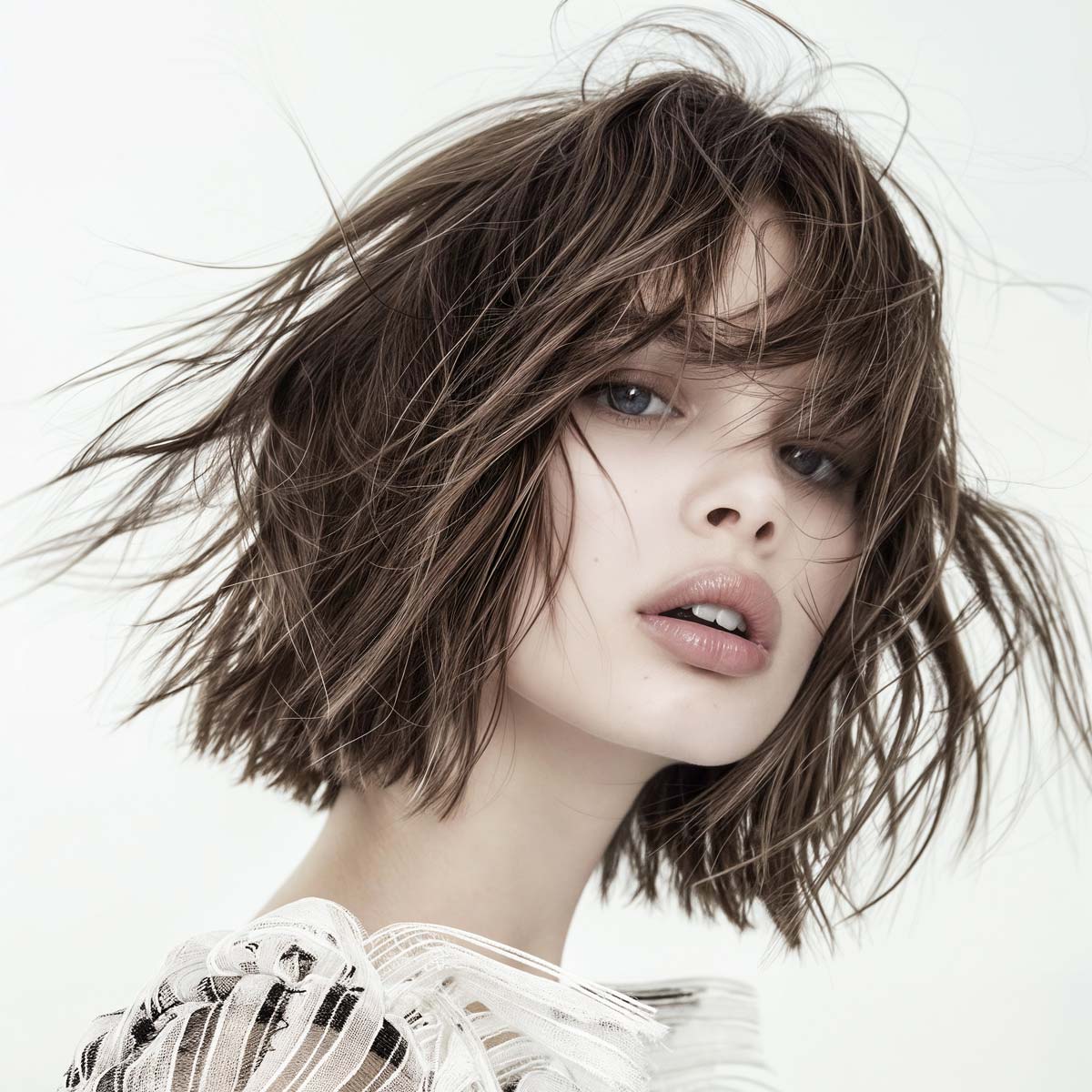 COUPE DAME STEPHANE AMARU DEGRADES FANTOME EFFET PLUMES - Image 2