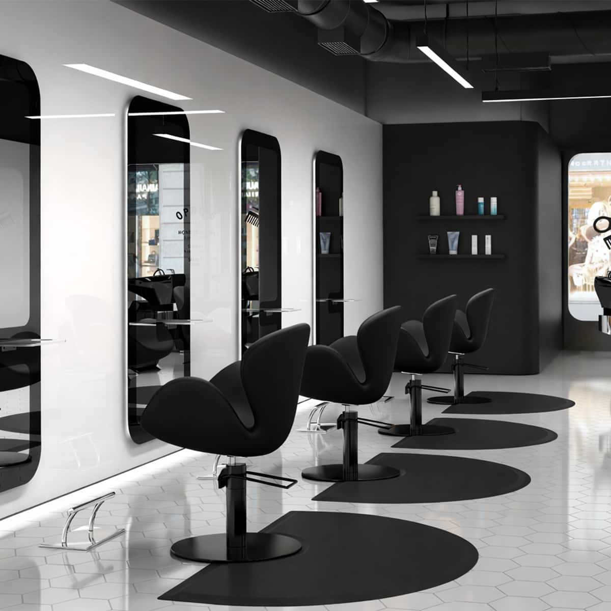 Fauteuil de Coiffure CHLOE Noir Base Etoile Noire - Image 5
