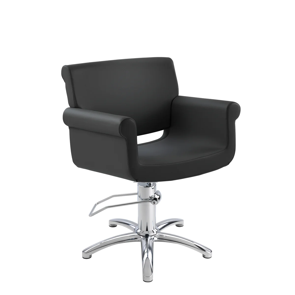 Fauteuil MONIQUE Noir Base Luna Block - Image 2
