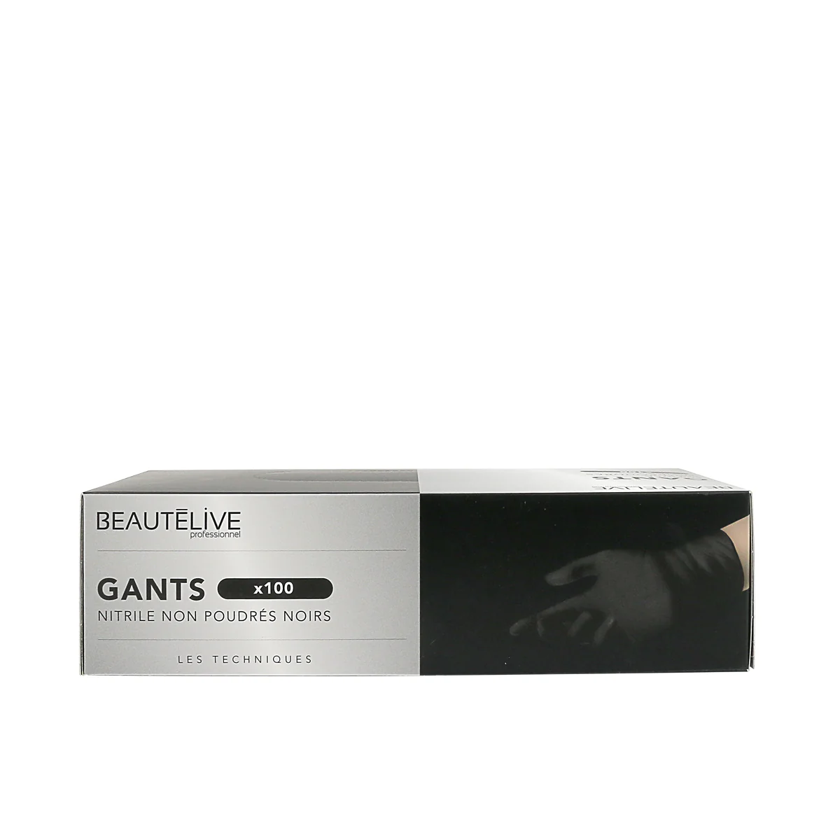 Gants Nitrile Non Poudrés Noirs X100 - Image 2