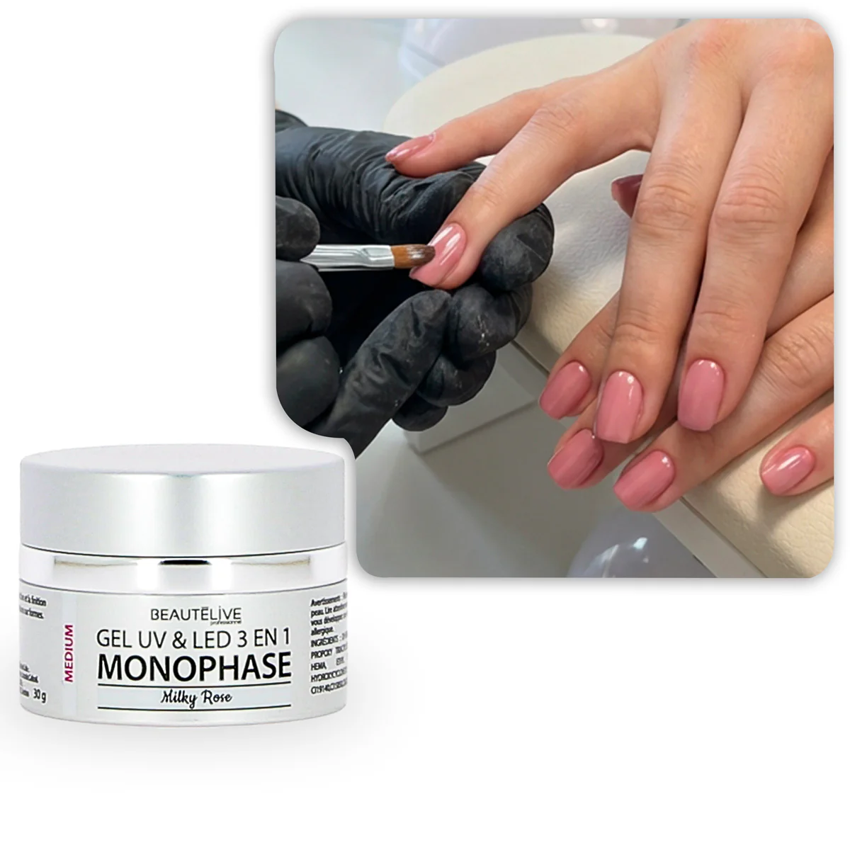 Gel UV & LED 3en1 Medium Milky - Image 2