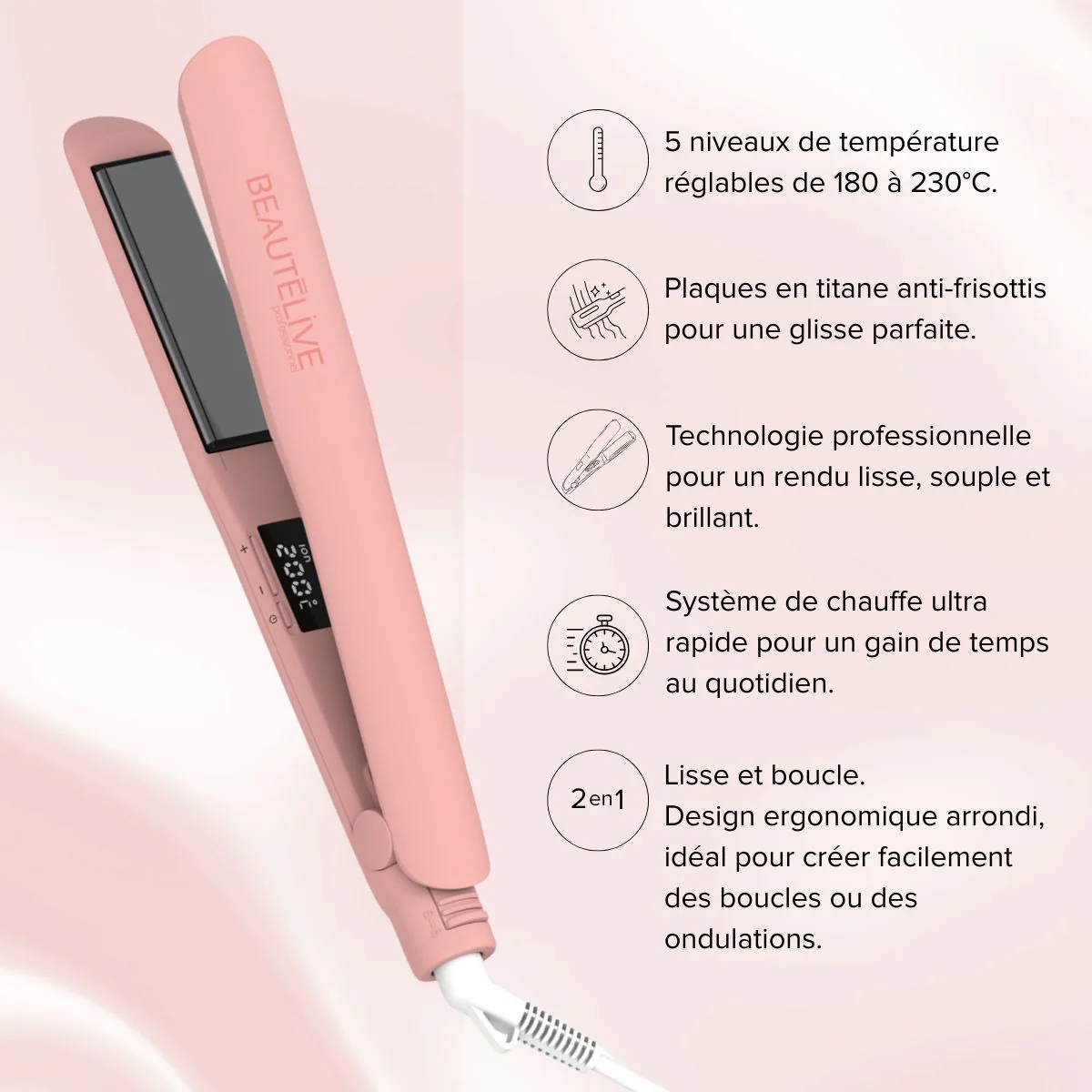 Lisseur Professionnel Rose SMOOTH STYLER - Image 4