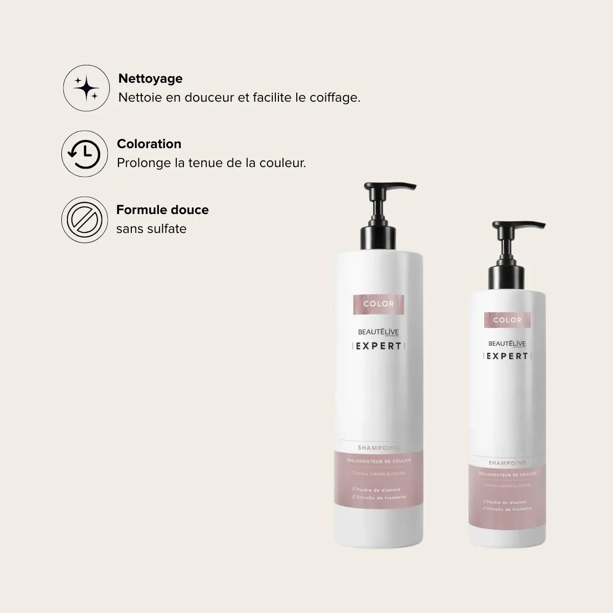 Shampoing Prolongateur de Couleur Beautélive Expert Color - Image 5