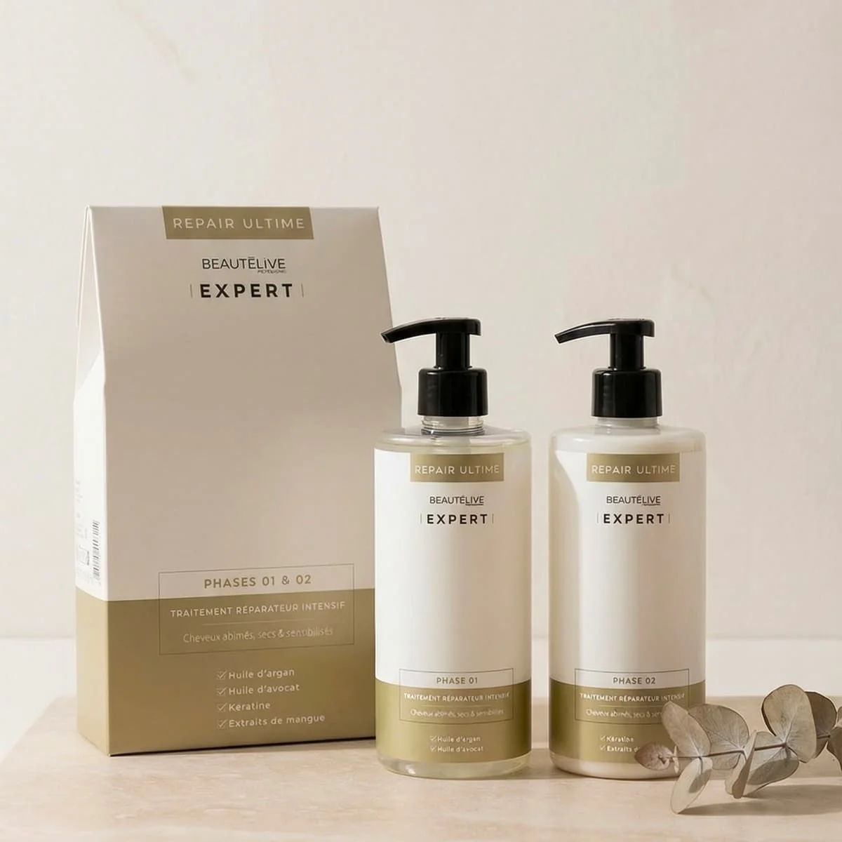 SOIN INTENSE REPAIR ULTIME 2X500ML BEAUTELIVE EXPERT - Image 6