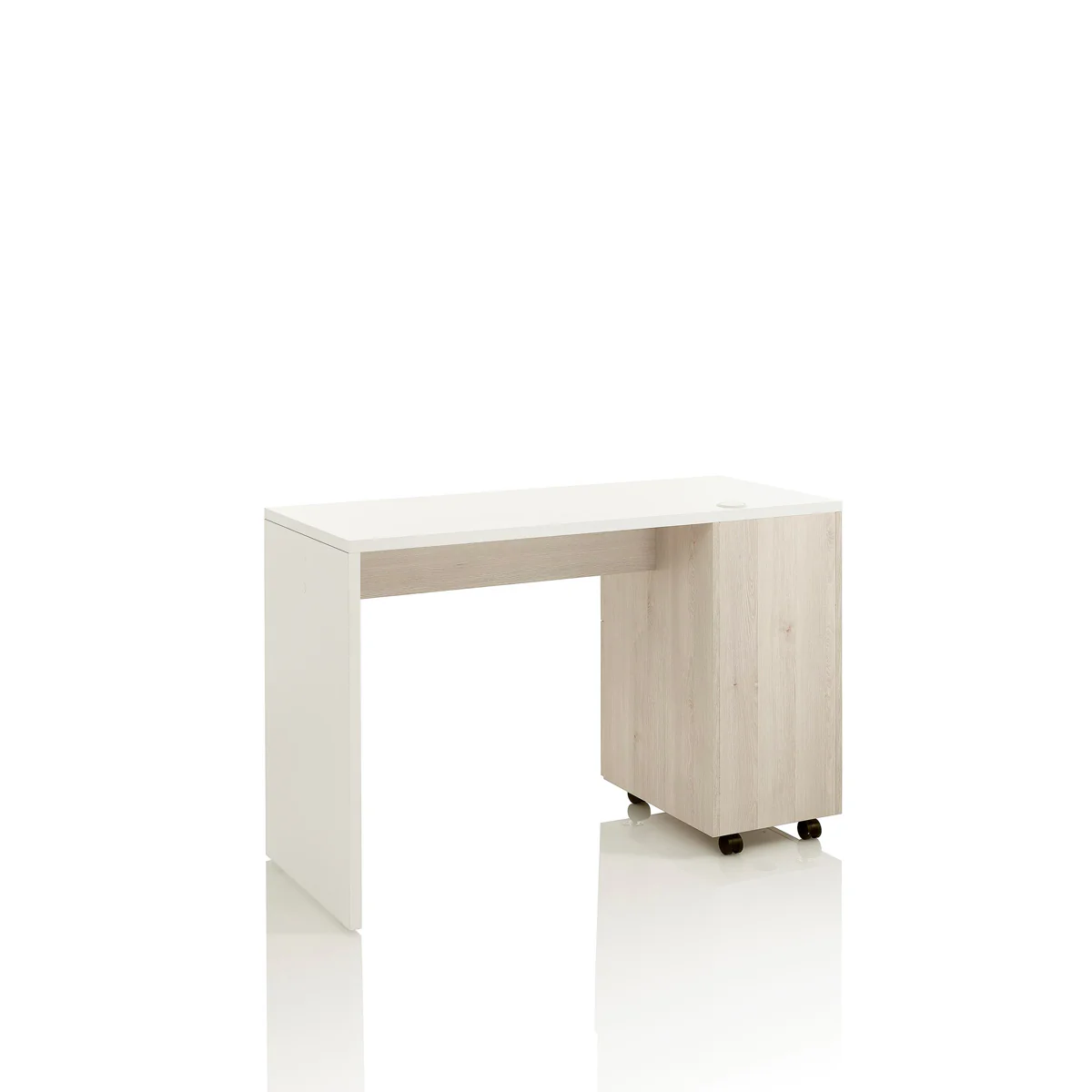 Table Manucure en Mélèze Naturel avec Tiroirs et Placard - Image 2