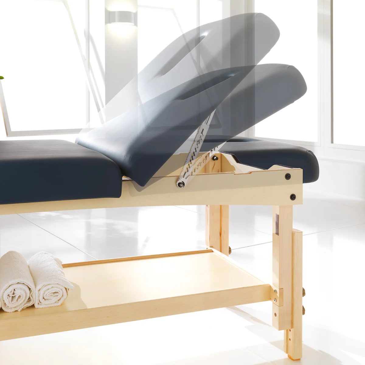 Table de Massage Bleu ORIENT WOOD BED - Image 4