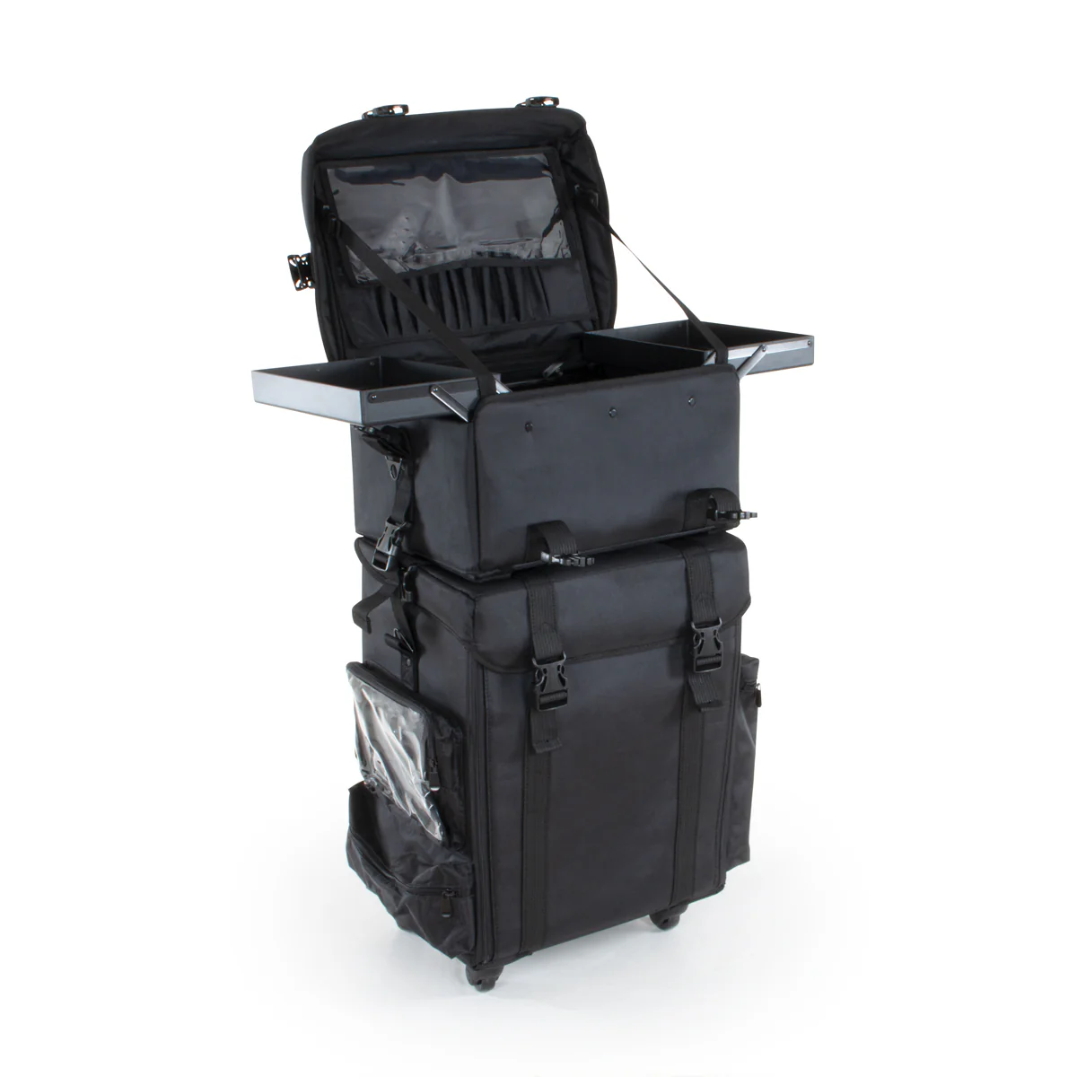 Valise professionnelle noire double compartiment 4 roues BERLIN - Image 4