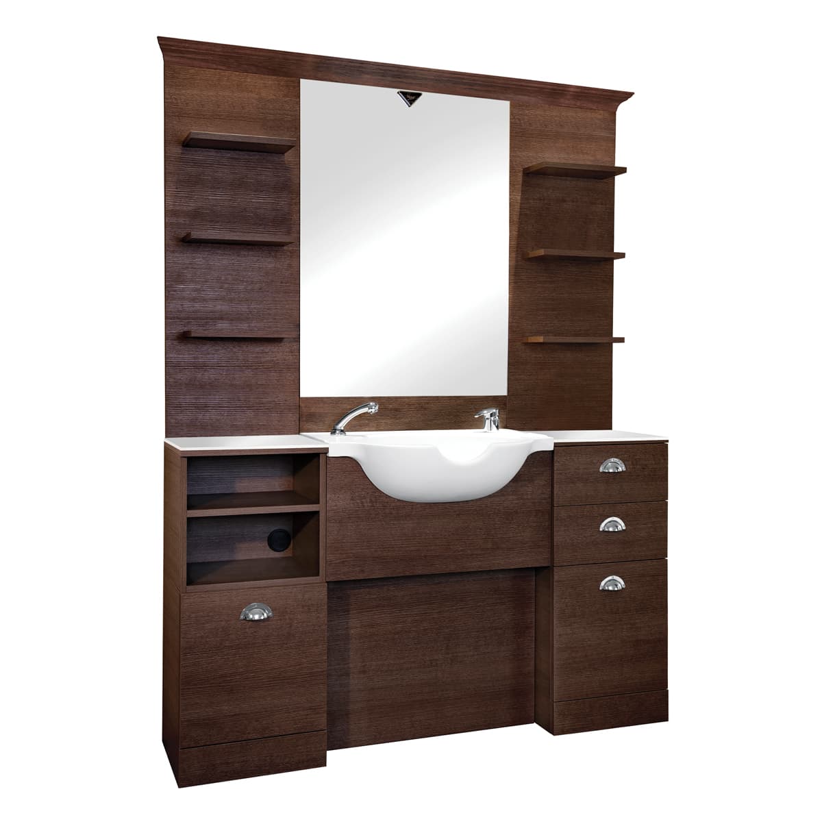 Verre de protection Blanc 40cm pour meuble Barbier - Image 3